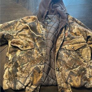 Boys Camo Hooded Jacket